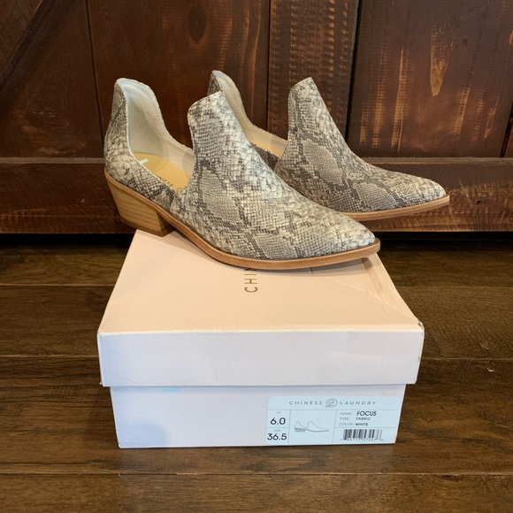 Chinese Laundry Shoes - Faux snake skin booties